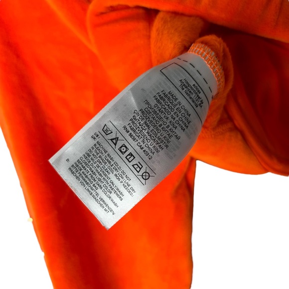 Jeremy Scott x Adidas RARE! Neon Orange Track Crop Top w Rhinestones EUC SZM - Picture 4 of 5